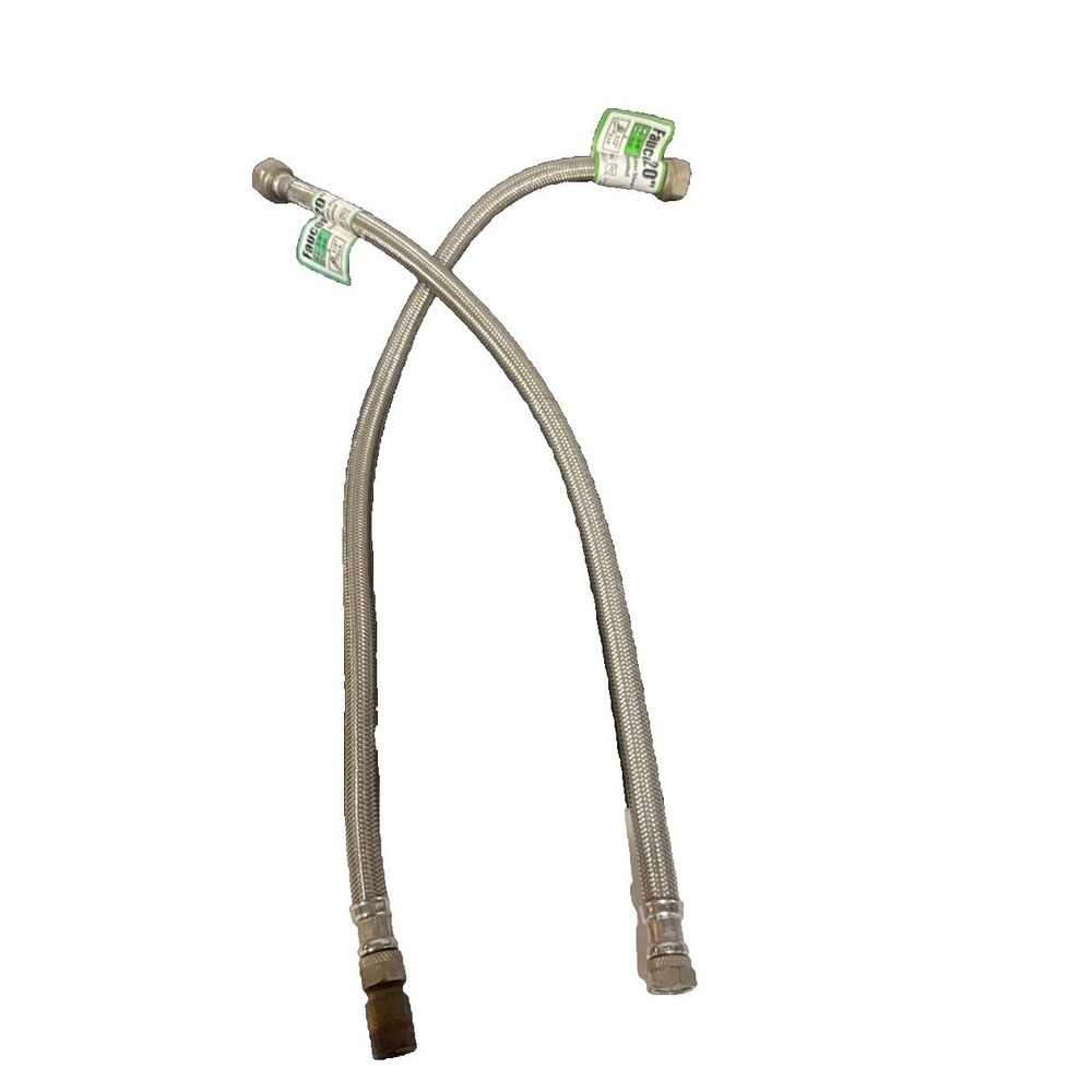 New Watts Faucet Connector Stainless Steel Braided 3/8"OD 3/8"Comp., Faucet 16"